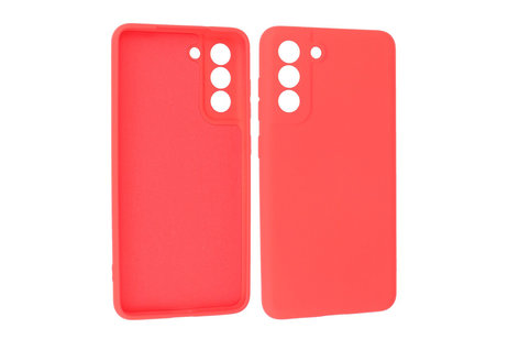 BAOHU Hoesje Geschikt voor de Samsung Galaxy S21 FE - Fashion Color Backcover Telefoonhoesje - Rood