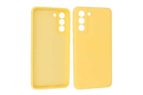 BAOHU Hoesje Geschikt voor de Samsung Galaxy S21 FE - Fashion Color Backcover Telefoonhoesje - Geel