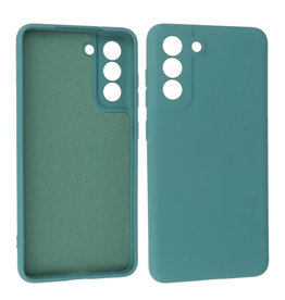 BAOHU Samsung Galaxy S21 FE Hoesje Fashion Backcover Telefoonhoesje Donker Groen