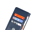 Hoesje Geschikt voor Samsung Galaxy A03s - Kaarthouder Book Case Telefoonhoesje - Navy