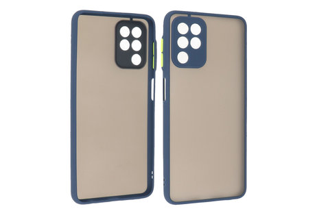 BAOHU Hoesje Geschikt voor Samsung Galaxy A22 4G - Hard Case Backcover Telefoonhoesje Blauw