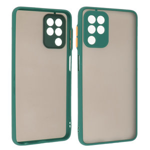 BAOHU Hoesje Geschikt voor Samsung Galaxy A22 4G - Hard Case Backcover Telefoonhoesje Donker Groen