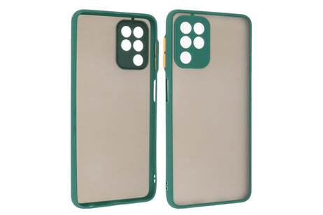 BAOHU Hoesje Geschikt voor Samsung Galaxy A22 4G - Hard Case Backcover Telefoonhoesje Donker Groen