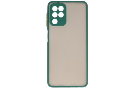 BAOHU Hoesje Geschikt voor Samsung Galaxy A22 4G - Hard Case Backcover Telefoonhoesje Donker Groen