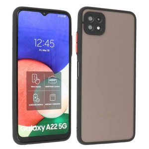 BAOHU Hoesje Geschikt voor Samsung Galaxy A22 5G - Hard Case Backcover Telefoonhoesje Zwart