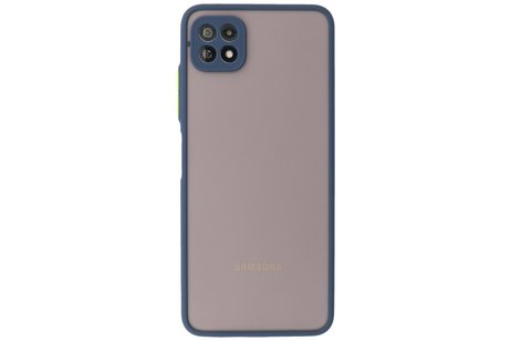 BAOHU Hoesje Geschikt voor Samsung Galaxy A22 5G - Hard Case Backcover Telefoonhoesje Blauw