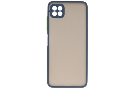 BAOHU Hoesje Geschikt voor Samsung Galaxy A22 5G - Hard Case Backcover Telefoonhoesje Blauw