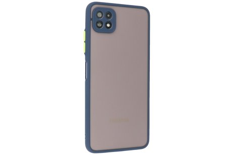BAOHU Hoesje Geschikt voor Samsung Galaxy A22 5G - Hard Case Backcover Telefoonhoesje Blauw