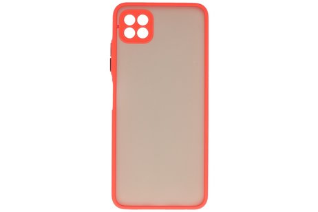 BAOHU Hoesje Geschikt voor Samsung Galaxy A22 5G - Hard Case Backcover Telefoonhoesje Rood