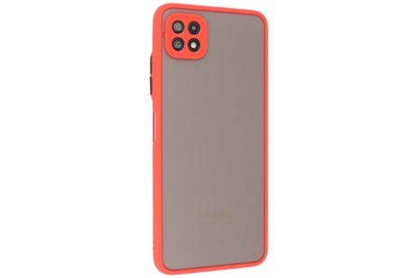 BAOHU Hoesje Geschikt voor Samsung Galaxy A22 5G - Hard Case Backcover Telefoonhoesje Rood