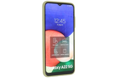 Samsung Galaxy A22 5G Hoesje Hard Case Backcover Telefoonhoesje Groen