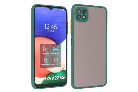 Samsung Galaxy A22 5G Hoesje Hard Case Backcover Telefoonhoesje Donker Groen