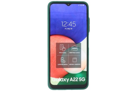 Samsung Galaxy A22 5G Hoesje Hard Case Backcover Telefoonhoesje Donker Groen