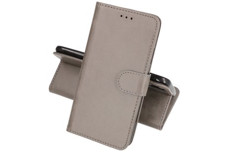 Hoesje Geschikt voor Samsung Galaxy A71 - Kaarthouder Book Case Telefoonhoesje - Grijs