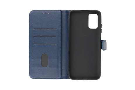 Hoesje Geschikt voor Samsung Galaxy A03s - Kaarthouder Book Case Telefoonhoesje - Navy