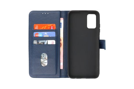 Hoesje Geschikt voor Samsung Galaxy A03s - Kaarthouder Book Case Telefoonhoesje - Navy