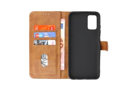 Samsung Galaxy A03s Hoesje Kaarthouder Book Case Telefoonhoesje Bruin