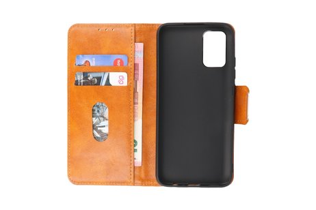 BAOHU Zakelijke Book Case Telefoonhoesje Geschikt voor OnePlus Nord 2 5G - Portemonnee Hoesje - Pasjeshouder Wallet Case - Bruin