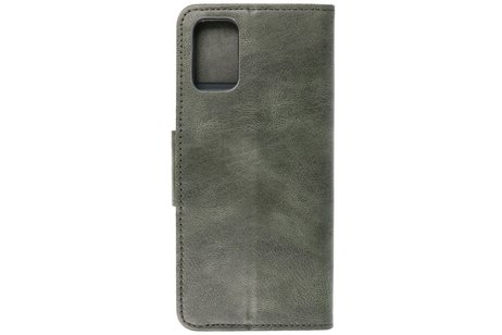 BAOHU Zakelijke Book Case Telefoonhoesje Geschikt voor OnePlus Nord 2 5G - Portemonnee Hoesje - Pasjeshouder Wallet Case - Donker Groen
