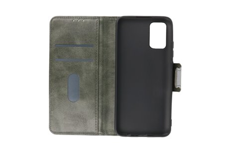 BAOHU Zakelijke Book Case Telefoonhoesje Geschikt voor OnePlus Nord 2 5G - Portemonnee Hoesje - Pasjeshouder Wallet Case - Donker Groen