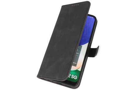 BAOHU Hoesje Geschikt voor Samsung Galaxy A22 5G - Hoesje Book Case Telefoonhoesje - Zwart