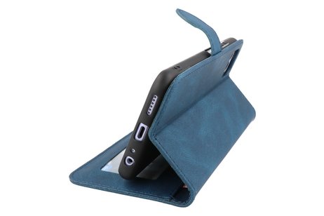 BAOHU Hoesje Geschikt voor Samsung Galaxy A22 5G - Hoesje Book Case Telefoonhoesje - Blauw
