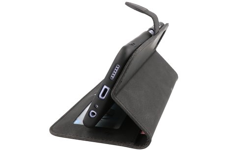 BAOHU Hoesje Geschikt voor Samsung Galaxy A22 5G - Hoesje Book Case Telefoonhoesje - Zwart