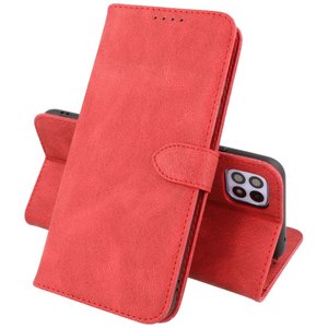 BAOHU Hoesje Geschikt voor Samsung Galaxy A22 5G - Hoesje Book Case Telefoonhoesje - Rood