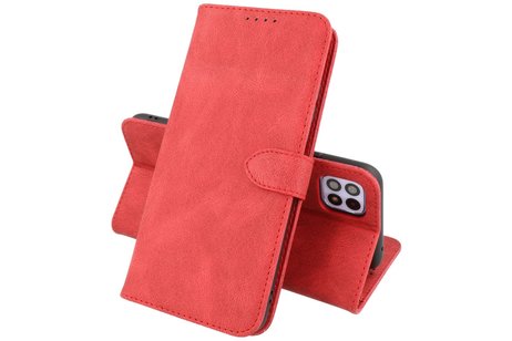 BAOHU Hoesje Geschikt voor Samsung Galaxy A22 5G - Hoesje Book Case Telefoonhoesje - Rood