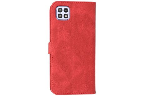 BAOHU Hoesje Geschikt voor Samsung Galaxy A22 5G - Hoesje Book Case Telefoonhoesje - Rood