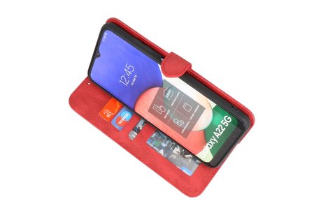 BAOHU Hoesje Geschikt voor Samsung Galaxy A22 5G - Hoesje Book Case Telefoonhoesje - Rood