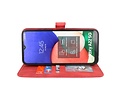 BAOHU Hoesje Geschikt voor Samsung Galaxy A22 5G - Hoesje Book Case Telefoonhoesje - Rood