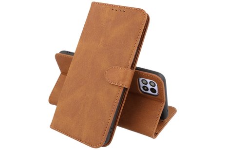 BAOHU Hoesje Geschikt voor Samsung Galaxy A22 5G - Hoesje Book Case Telefoonhoesje - Bruin