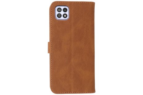 Samsung Galaxy A22 5G Hoesje Book Case Telefoonhoesje Bruin