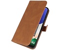 BAOHU Hoesje Geschikt voor Samsung Galaxy A22 5G - Hoesje Book Case Telefoonhoesje - Bruin