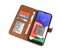 BAOHU Hoesje Geschikt voor Samsung Galaxy A22 5G - Hoesje Book Case Telefoonhoesje - Bruin