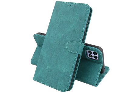 BAOHU Hoesje Geschikt voor Samsung Galaxy A22 5G - Hoesje Book Case Telefoonhoesje - Donker Groen