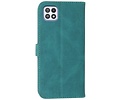 BAOHU Hoesje Geschikt voor Samsung Galaxy A22 5G - Hoesje Book Case Telefoonhoesje - Donker Groen