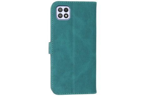 BAOHU Hoesje Geschikt voor Samsung Galaxy A22 5G - Hoesje Book Case Telefoonhoesje - Donker Groen
