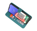 BAOHU Hoesje Geschikt voor Samsung Galaxy A22 5G - Hoesje Book Case Telefoonhoesje - Donker Groen