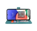 Samsung Galaxy A22 5G Hoesje Book Case Telefoonhoesje Donker Groen