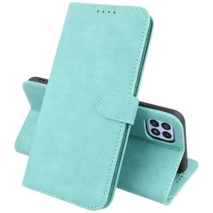 BAOHU Hoesje Geschikt voor Samsung Galaxy A22 5G - Hoesje Book Case Telefoonhoesje - Turquoise