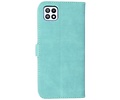 BAOHU Hoesje Geschikt voor Samsung Galaxy A22 5G - Hoesje Book Case Telefoonhoesje - Turquoise