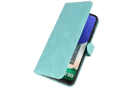 BAOHU Hoesje Geschikt voor Samsung Galaxy A22 5G - Hoesje Book Case Telefoonhoesje - Turquoise