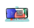 BAOHU Hoesje Geschikt voor Samsung Galaxy A22 5G - Hoesje Book Case Telefoonhoesje - Turquoise