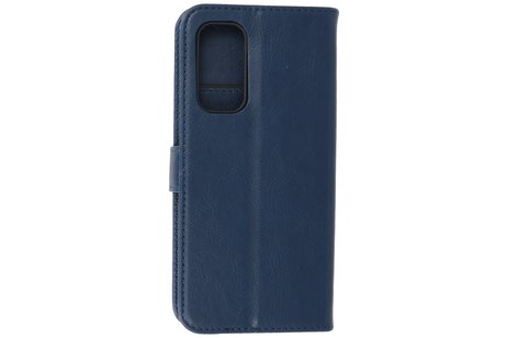 Hoesje Geschikt voor OnePlus Nord 2 5G - Kaarthouder Book Case Telefoonhoesje - Navy