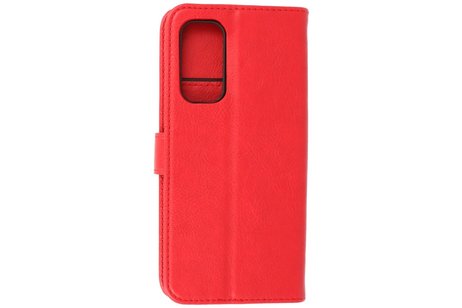 Hoesje Geschikt voor OnePlus Nord 2 5G - Kaarthouder Book Case Telefoonhoesje - Rood