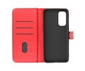 Hoesje Geschikt voor OnePlus Nord 2 5G - Kaarthouder Book Case Telefoonhoesje - Rood