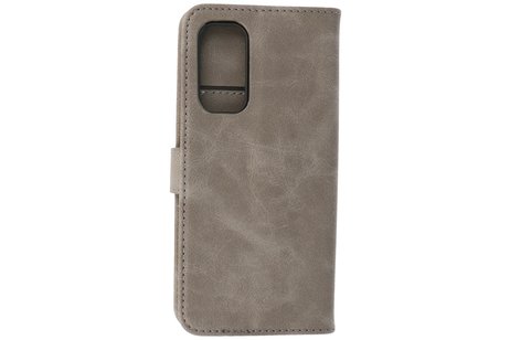 BAOHU Hoesje Geschikt voor OnePlus Nord 2 5G - Kaarthouder Book Case Telefoonhoesje - Grijs