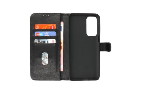 BAOHU Hoesje Geschikt voor Motorola Moto Edge 20 - Kaarthouder Book Case Telefoonhoesje - Zwart